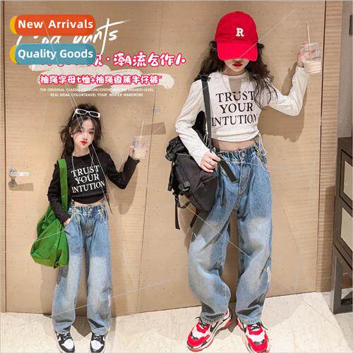 Childrens clothing 2023 new girls casual suit fall  of middl