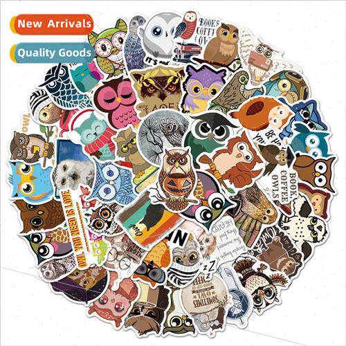 50 cartoon owl stickers graffiti luggage suitcase suitcase l
