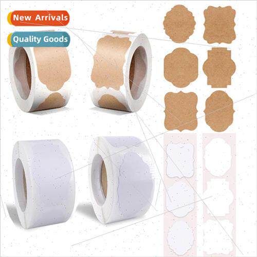 New 3 × 5cm blank writing kraft paper diy self-adhesive env