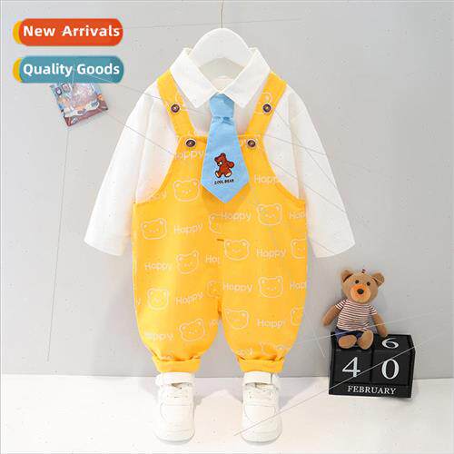 Boys baby spring and fall  new long-sleeved backpack pants s