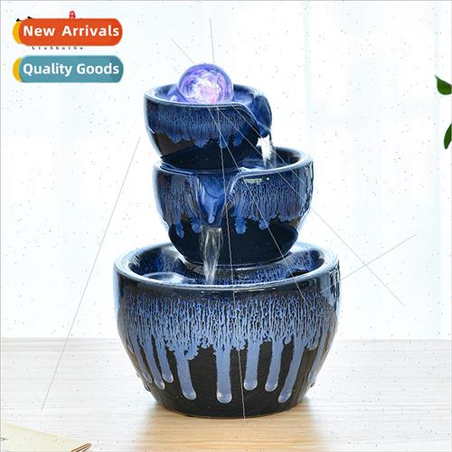 Wealth water fountain cycle fountain home living room feng s