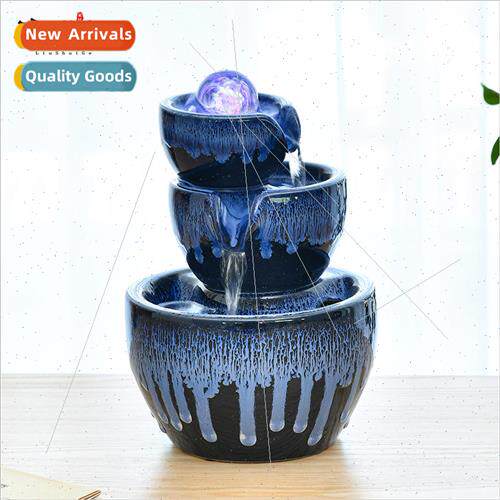 Wealth water fountain cycle fountain home living room feng s