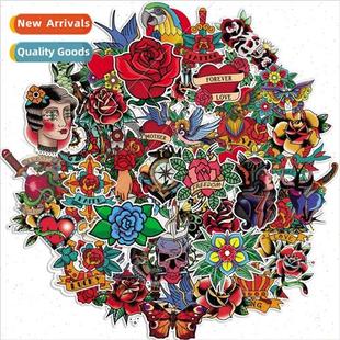 new stickers luggage beauty bike vintage 100 door Tattoo hot