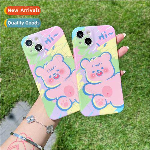 Niche ins colorful graffiti bear 适用 iPhone14 Apple 13ProMa
