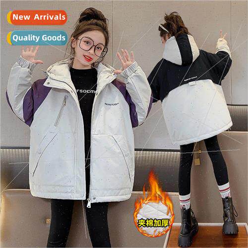Girls winter jacket jacket 2023 new children Korean  of thic