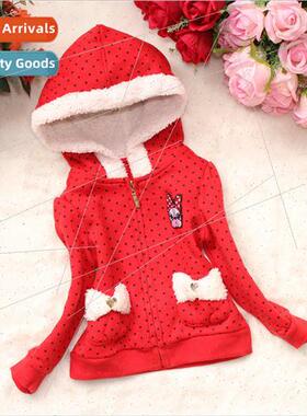 Spring and Autumn new girls jacket polka dot fashion casual