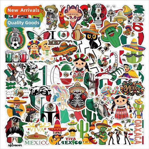 50 Mexican Folklore Doodle s Helmet ggage Suit Scooter Trim