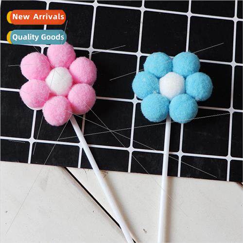 Fur ball small flowers cake inserts sunflower birthday cake