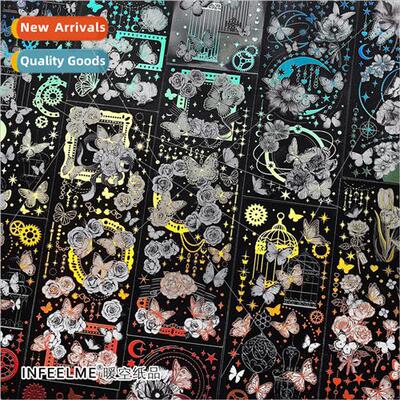 PET stickers moon stars and rivers retro hot three-dimension