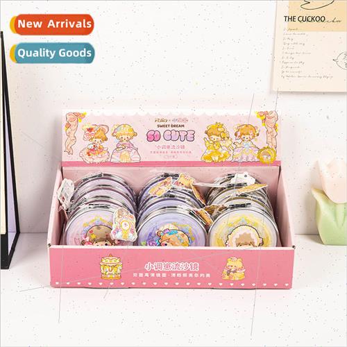 Tune round quicksand mirror creative quicksand makeup portab