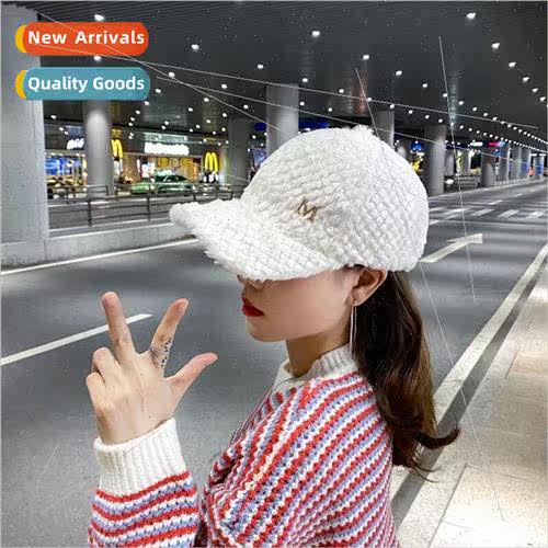 2022 new baseball cap children winter fleece thickened warm