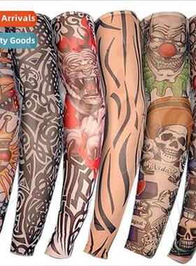 Flower Arm Tattoo Sleeves Seamless Outdoor Riding Tattoo Sle