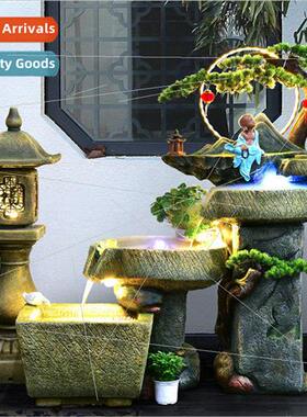 New large floor-to-ceiling circulation water fountain humidi