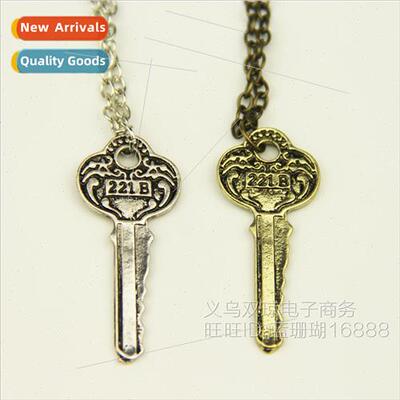 Sherlock 221b Apartment Key Necklace Vintage Reversible Key