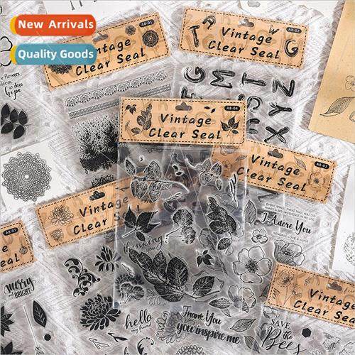 Flower Series licone Transparent Stamps Childrens Handbook S