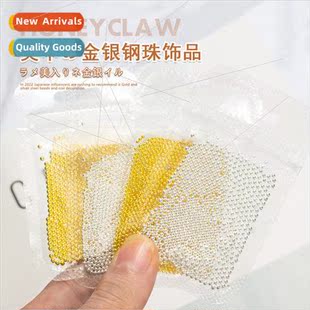 small silver mini and gold size jewelry beads steel art Nail