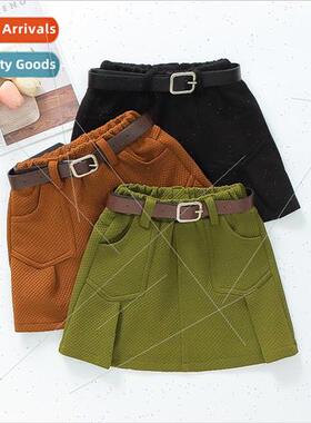 Girls half-body skirt spring and fall children package hip s