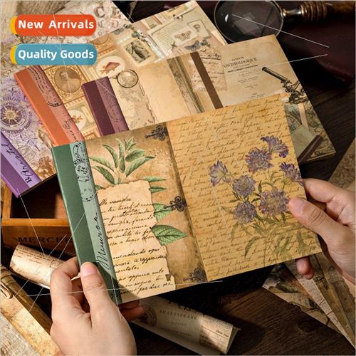 Vintage material paper notebook notes library series do old