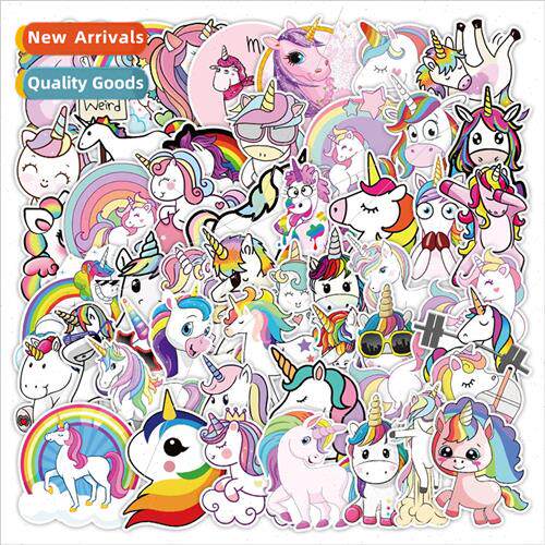 50 pcs of unicorn graffiti stickers luggage water cup comput