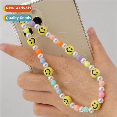 New personalized white imitation pearl cell phone chain yell