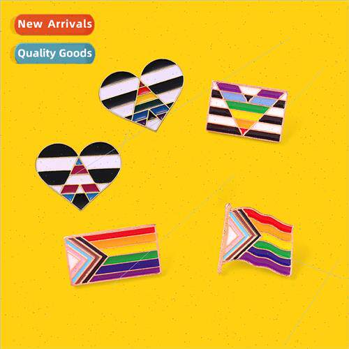 Colorful Flag Brooch Flag Rainbow Badge Metal Badge Pin Cors