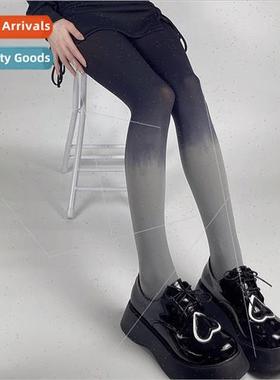 Black and white thin section pantyhose female gradient stock