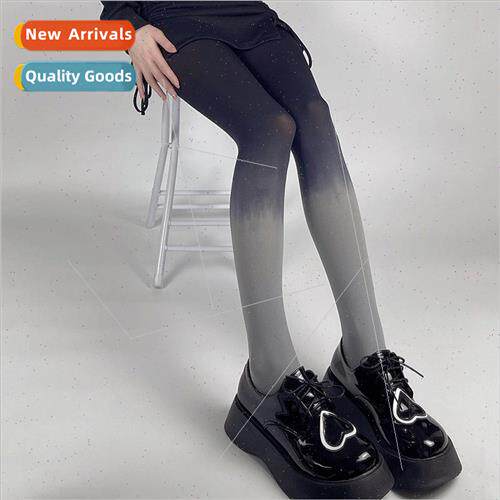 Black and white thin section pantyhose female gradient stock