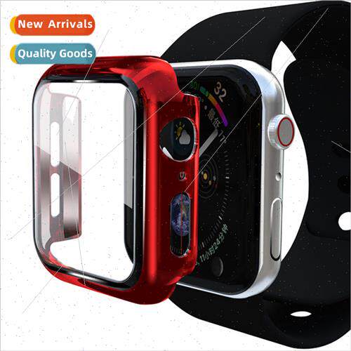 适用 apple watch case s3/4/5 protective case pc tempered fil