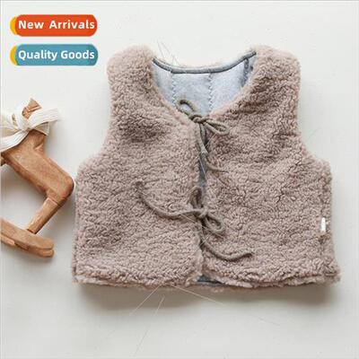 Autumn and winter childrens a thickened lambswool undershirt