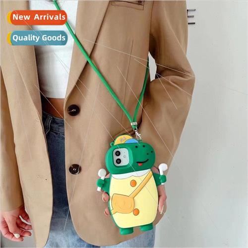 适用 Apple 13 silicone cartoon dinosaur xr phone case iphone