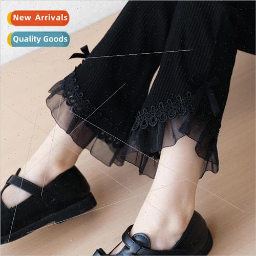 Spring and Autumn girls micro pants elastic Korean  of the b