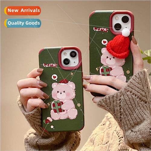 Fun cute nerdy hat bear 适用 iPhone 13 case 15ProMax Apple 1