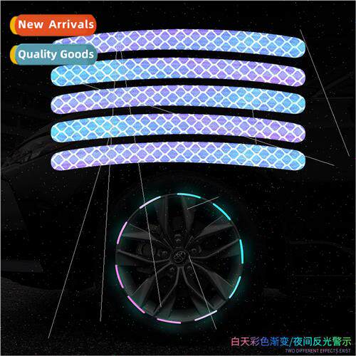 Colorful glow-in-the-dark wheel stripes car wheel hub glow-i