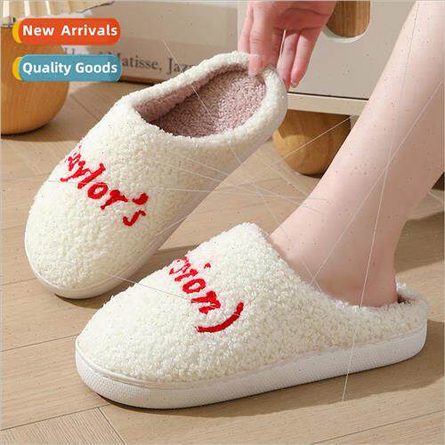 New com适用table home Taylor font warm winter cotton slipper