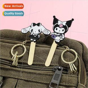 Cartoon cute Sanrio metal keychain clip Kuromi belt clip bag