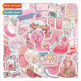 world decor love girl stickers diy big pink cartoon cards