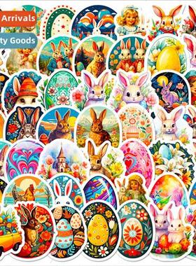 50 Egg Bunny Easter Kids Stickers Party Bash Easter Holiday
