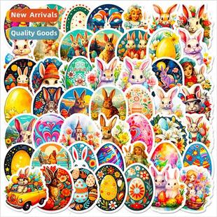 50 Egg Bunny Easter Kids Stickers Party Bash Easter Holiday