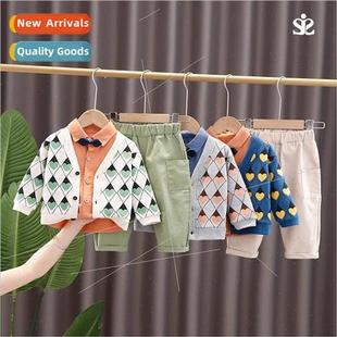 single breasted knitted Korean childrens the cardigan