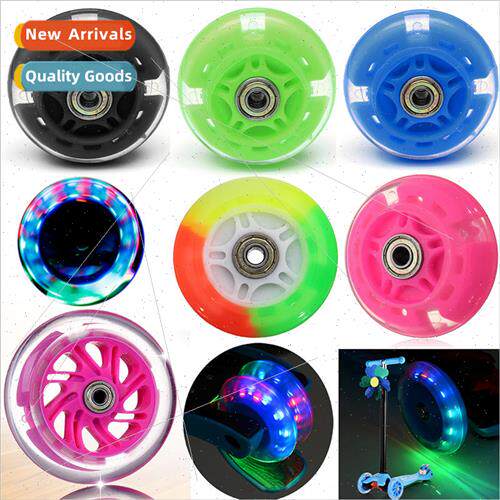 80mm LED scooter pulley childrens twisted car mute flash whe