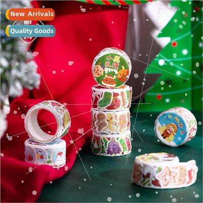 Stamping washi die-cut tape Christmas gift series Cartoon ha