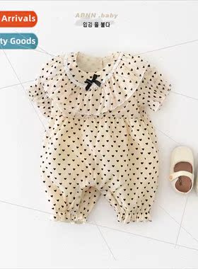 Baby summer clothes thin section of female baby love full pr
