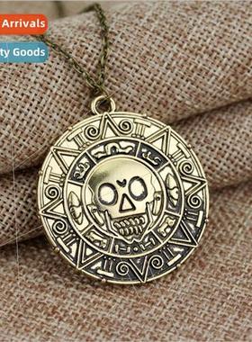 New Pirates of the Caribbean Aztec skull pendant jewelry nec