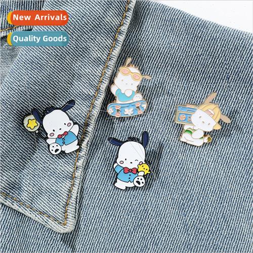 Cartoon Pacha dog cute brooch creative personality skateboar