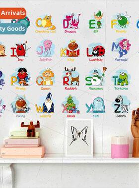 26 English letters stickers English words cartoon animal wal