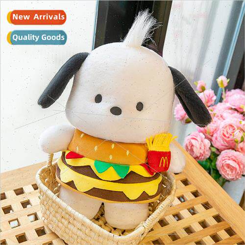 New Burger Pacha Dog Plush Doll Cute Dressing Dog  Scissor M