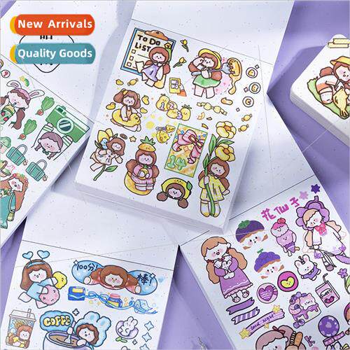 Handbook sticker set Magazine carving knife series Retro gir