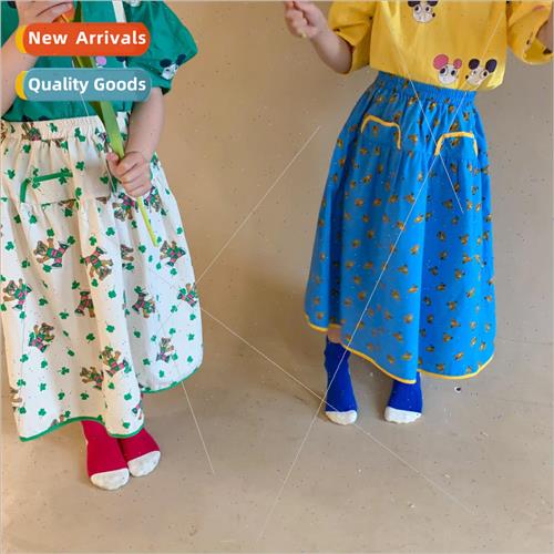 Childrens skirts 2023 summer new cartoon casual skirt female图片