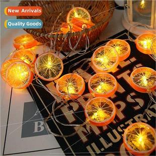 slices indoor decorative LED lights lemon string room yellow