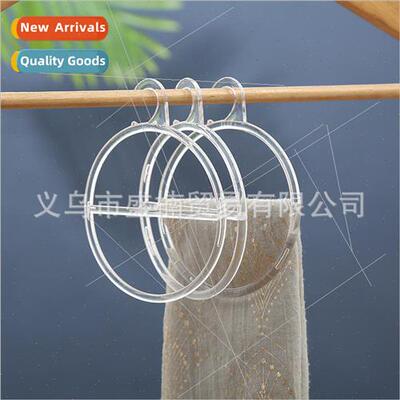 Plastic hooks round transparent hooks household silk scarf p